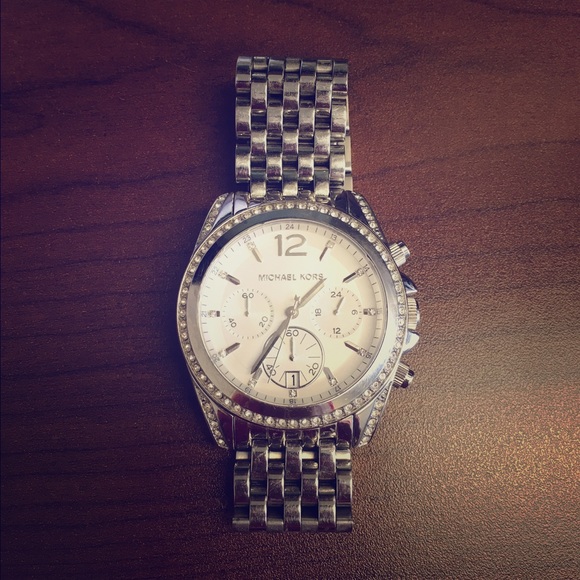 PRICE DROP! Michael Kors watch with rhinestones.