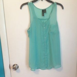 sheer mint green tank top !