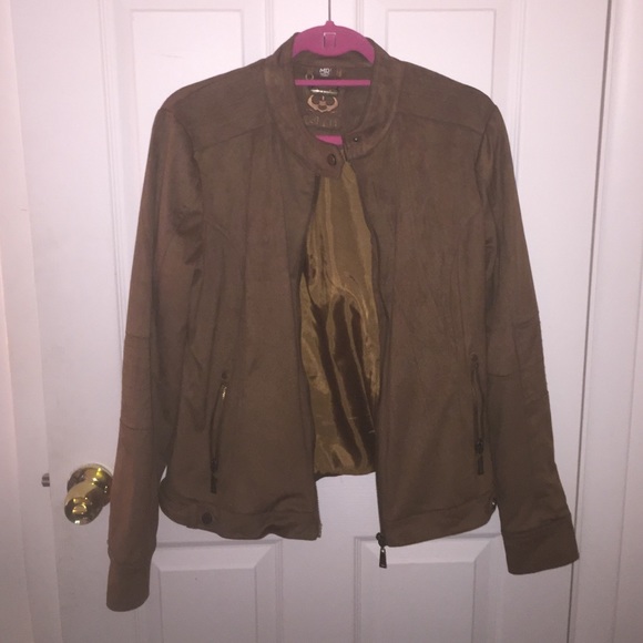 Brown suede fashion jacket