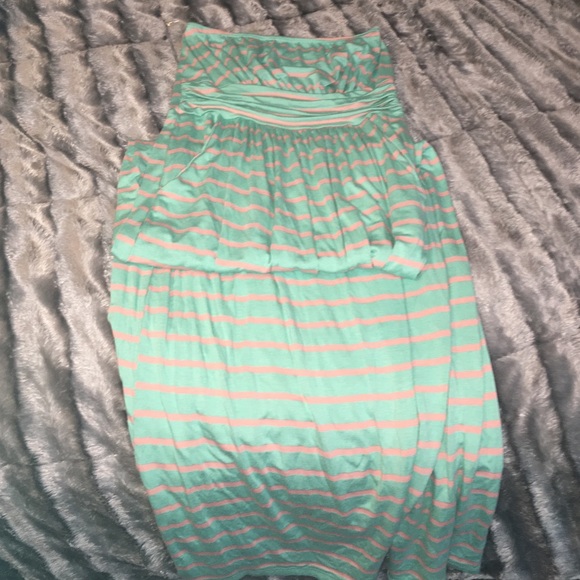 Mint & Peach striped maxi!