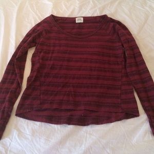 Red and maroon tee
