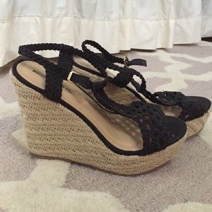 NEVER WORN Mossimo Supply Co. Black Wedges