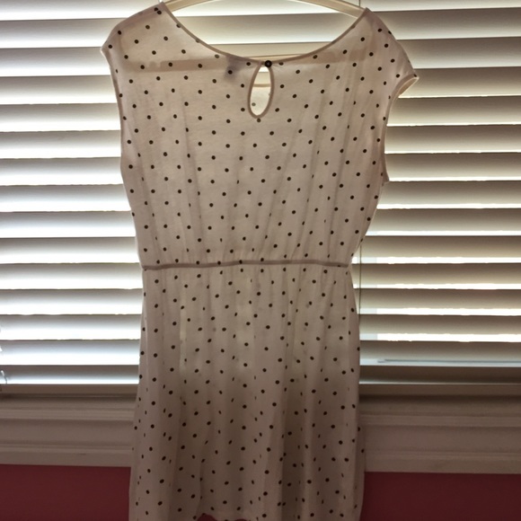 white polka dot mini dress - Picture 3 of 4