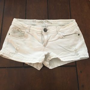 White Jean Shorts