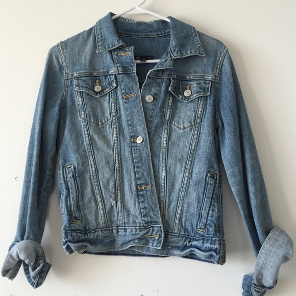 Distressed Denim Jacket--like new