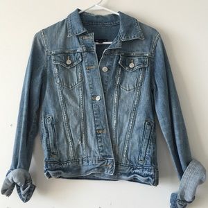 Distressed Denim Jacket--like new