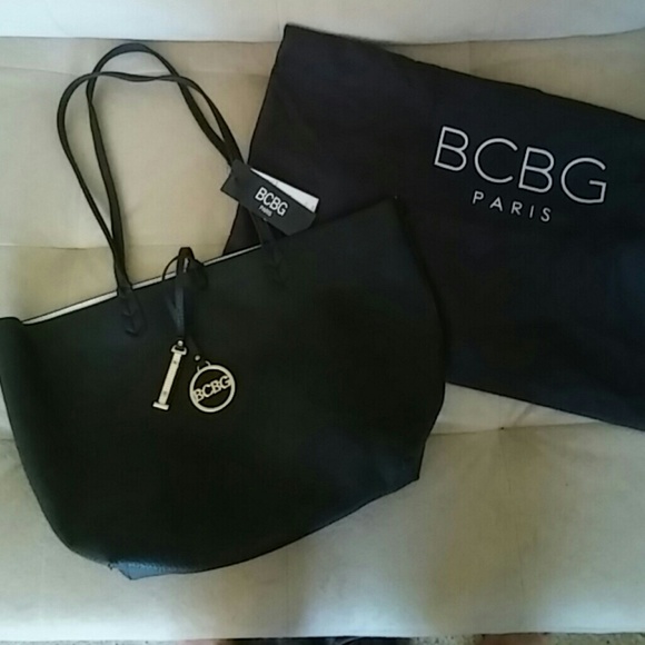 BCBG Paris Reversible Tote Black/White