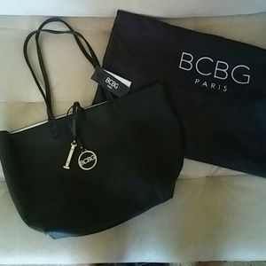 BCBG Paris Reversible Tote Black/White