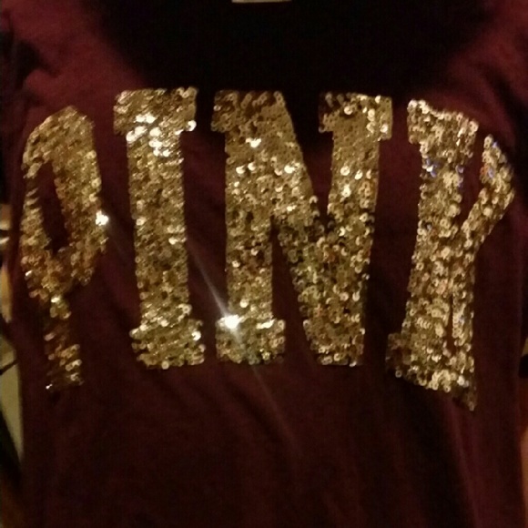 VS PINK 3/4 sleeve crewneck tee SOLD ON MERC - Picture 1 of 2