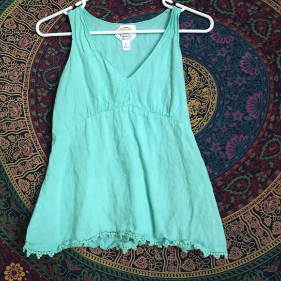 Vintage Talbot Petites Teal linen tank top.
