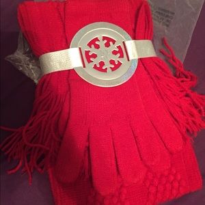 Red Scarf & Glove Set