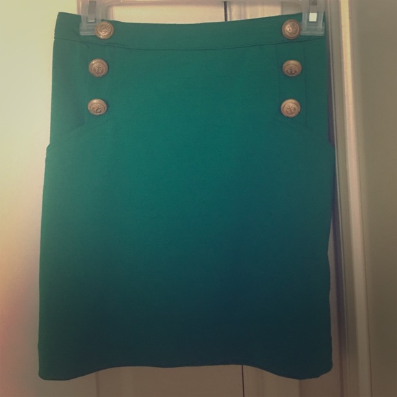 Green skirt w/Gold Buttons