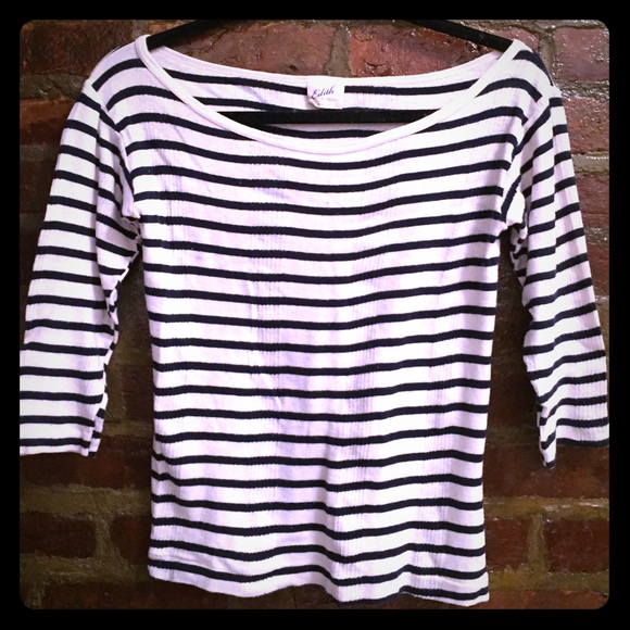 Edith A. Miller crew neck striped shirt