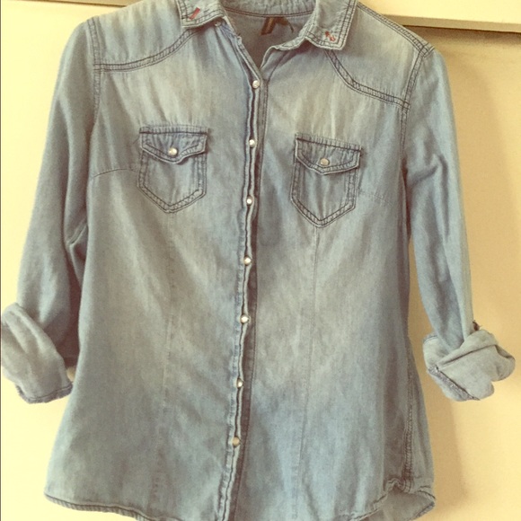 Jean button down shirt
