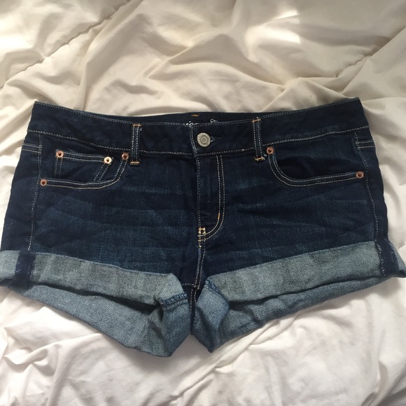 Dark denim shorts