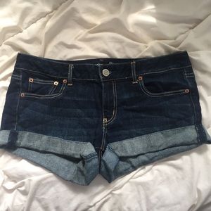 Dark denim shorts