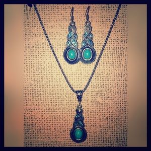 🛍BOGO50🛍Fashion Jewelry Set Boho silver and blue