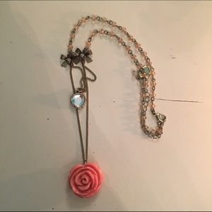 Betsey Johnson Rose Necklace