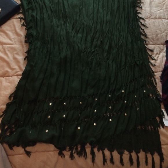 olive colored scarf