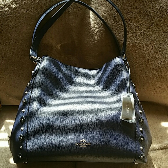 Coach Edie 31 With Floral Rivets - Picture 1 of 4