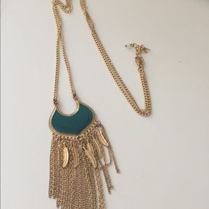 Turquoise and gold necklace