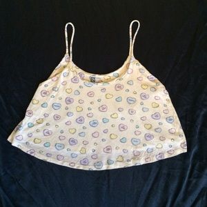 Sassy Candy Hearts Cropped Tank Top