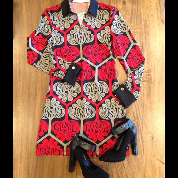 Vintage Look Patterned Dress