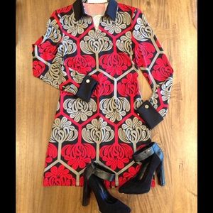 Vintage Look Patterned Dress