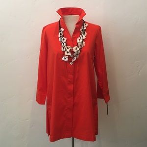 XL Boutique Brand Tangerine Button-Up NWTR