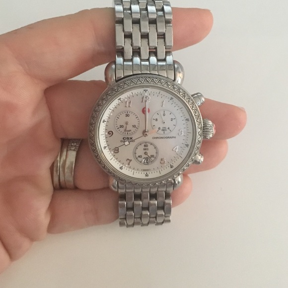 Michele Diamond Chronograph Watch and Band