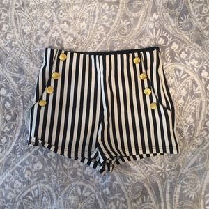 Forever 21 striped high waist shorts
