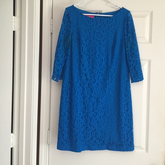 Royal blue lace dress