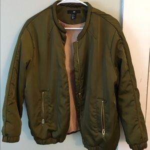 H&M Olive Green Bomber Jacket. US Sz 8