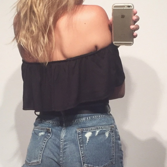 LAST ITEM | Off Shoulder Ruffle Flounce Bodysuit - Picture 3 of 3