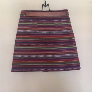 multi color mini skirt