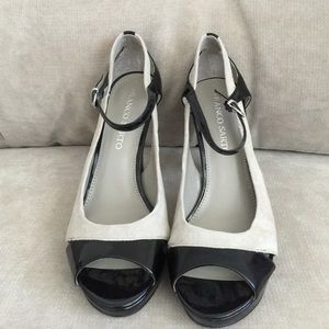 Franco Sarto 2 Toned Peep Toe Pumps New