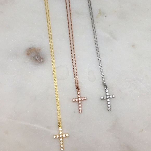 .925 Tiny Cross Necklace - Picture 4 of 4