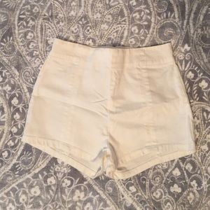 Forever 21 white high waist shorts