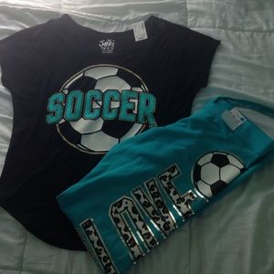 Justice t shirt and jogger set.