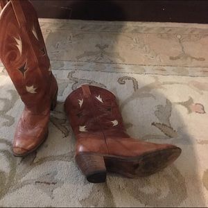 Vintage Cowboy Boots Leather