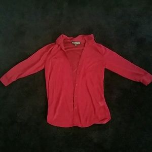Almost famous three quarter length button-up shirt