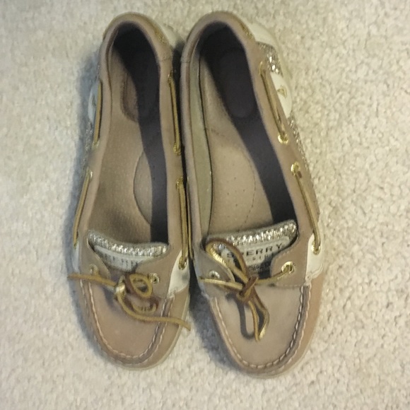 Gold sparkle sperry top-siders - Picture 3 of 4