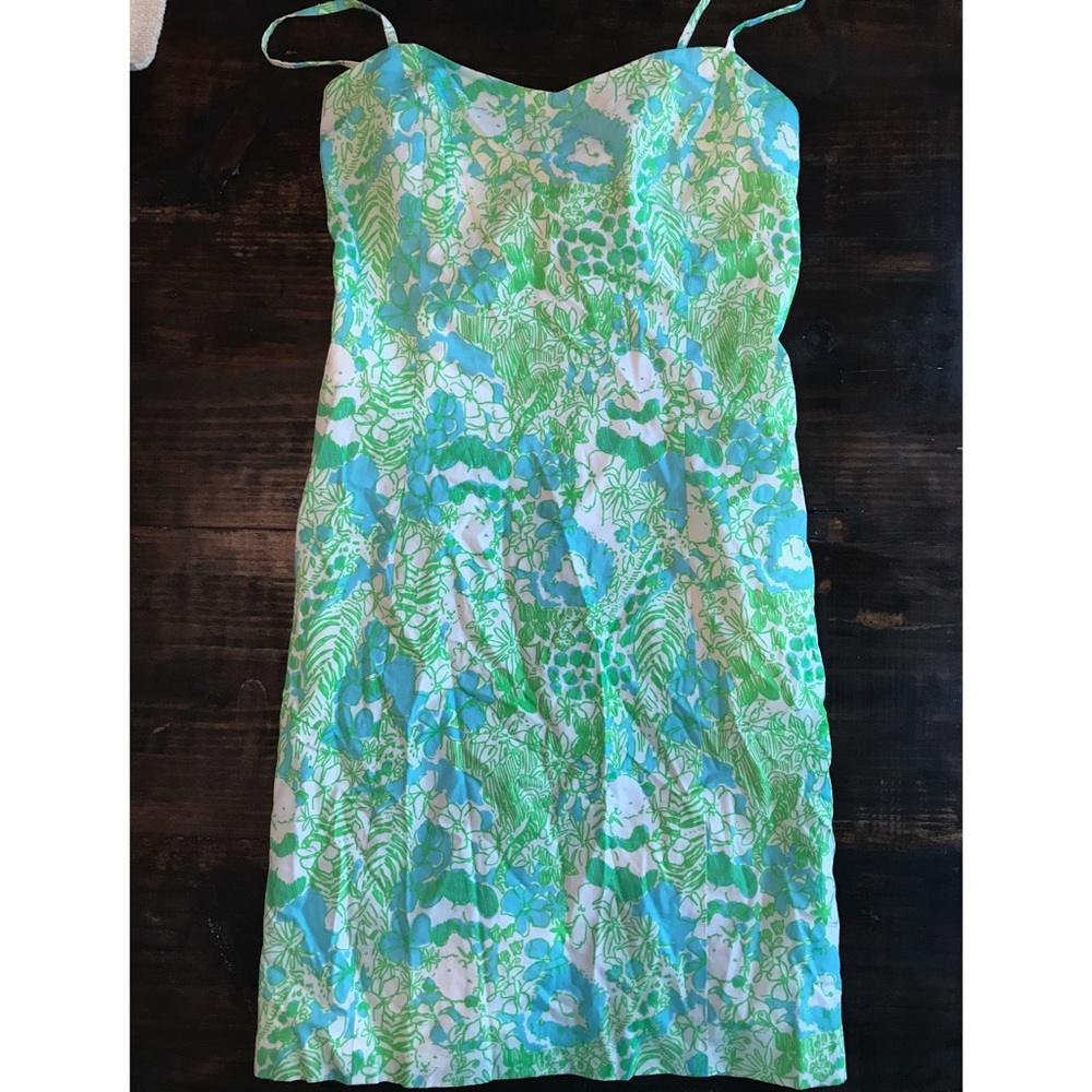 Lilly Pulitzer Limede It's A Zoo Tie Back Dress