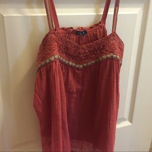 Blousy Rustic Red Summer Top
