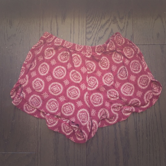 Brandy Melville Red Fabric Shorts
