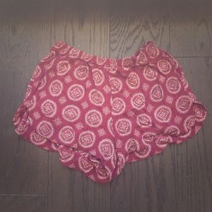 Brandy Melville Red Fabric Shorts