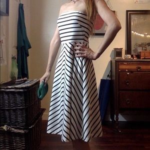 The Limited Striped Strapless Dress
