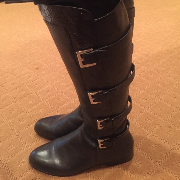 MICHAEL KORS BLACK TALL BOOTS