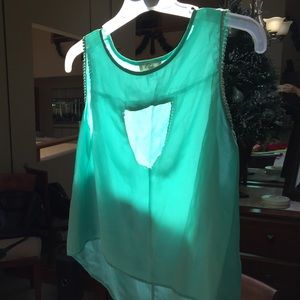 Semi sheer tank