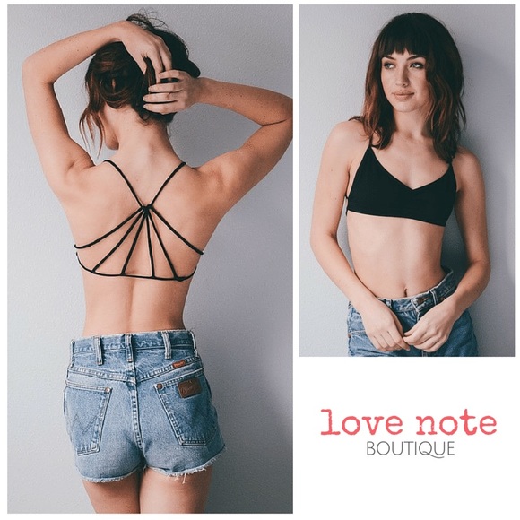 Black Strappy Bralette #YL-011